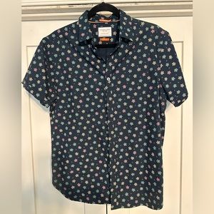 Denim and Flower Dress shirt